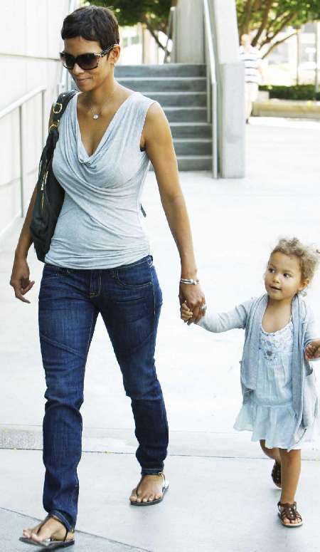 Halle Berry with daughter Nahla Ariel 