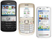 Nokia C6, C3 and E5 